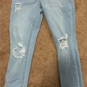 Distressed Light Blue Women's Jeans